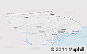 Silver Style Panoramic Map of Örnsköldsvik Kommun, single color outside