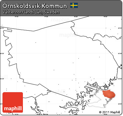 Blank Simple Map of Örnsköldsvik Kommun, no labels
