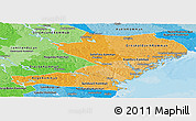 Political Shades Panoramic Map of Vásternorrlands Län