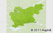 Physical 3D Map of Västmanlands Län, lighten