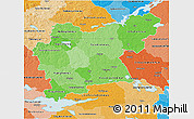 Political Shades 3D Map of Västmanlands Län