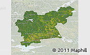 Satellite 3D Map of Västmanlands Län, lighten