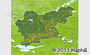 Satellite 3D Map of Västmanlands Län, physical outside