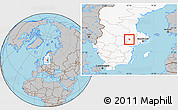 Gray Location Map of Hallstahammar Kommun, highlighted country