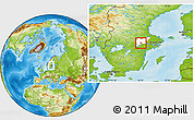 Physical Location Map of Hallstahammar Kommun, highlighted parent region