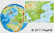 Physical Location Map of Hallstahammar Kommun