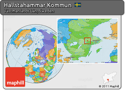 Political Location Map of Hallstahammar Kommun