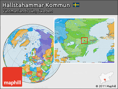 Political Location Map of Hallstahammar Kommun