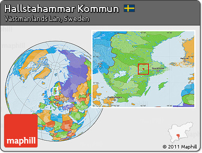 Political Location Map of Hallstahammar Kommun