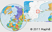 Political Location Map of Hallstahammar Kommun, highlighted country