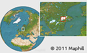 Satellite Location Map of Hallstahammar Kommun, highlighted parent region