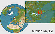 Satellite Location Map of Hallstahammar Kommun