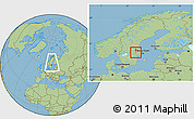 Savanna Style Location Map of Hallstahammar Kommun, within the entire country