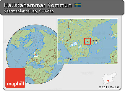 Savanna Style Location Map of Hallstahammar Kommun
