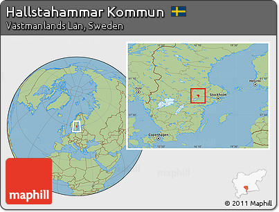 Savanna Style Location Map of Hallstahammar Kommun