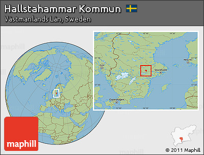 Savanna Style Location Map of Hallstahammar Kommun