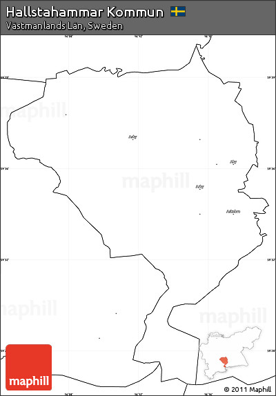 Blank Simple Map of Hallstahammar Kommun
