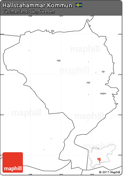 Blank Simple Map of Hallstahammar Kommun