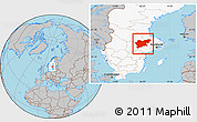 Gray Location Map of Västmanlands Län, highlighted country