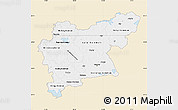 Classic Style Map of Västmanlands Län, single color outside