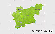 Physical Map of Västmanlands Län, cropped outside