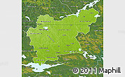 Physical Map of Västmanlands Län, satellite outside