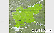Physical Map of Västmanlands Län, semi-desaturated
