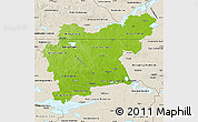 Physical Map of Västmanlands Län, shaded relief outside