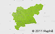 Physical Map of Västmanlands Län, single color outside