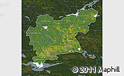 Satellite Map of Västmanlands Län, darken
