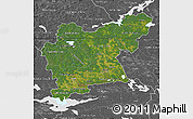 Satellite Map of Västmanlands Län, desaturated