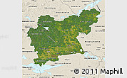 Satellite Map of Västmanlands Län, shaded relief outside