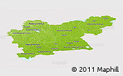 Physical Panoramic Map of Västmanlands Län, cropped outside