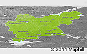 Physical Panoramic Map of Västmanlands Län, desaturated
