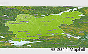 Physical Panoramic Map of Västmanlands Län, satellite outside