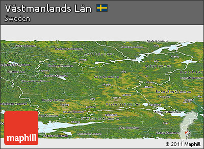 Satellite Panoramic Map of Västmanlands Län