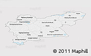 Silver Style Panoramic Map of Västmanlands Län, single color outside