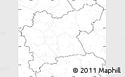 Blank Simple Map of Västmanlands Län, no labels