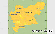 Savanna Style Simple Map of Västmanlands Län, single color outside