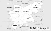 Silver Style Simple Map of Västmanlands Län