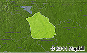 Physical 3D Map of Surahammar Kommun, darken