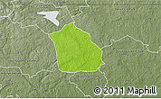 Physical 3D Map of Surahammar Kommun, semi-desaturated