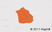Political 3D Map of Surahammar Kommun, single color outside