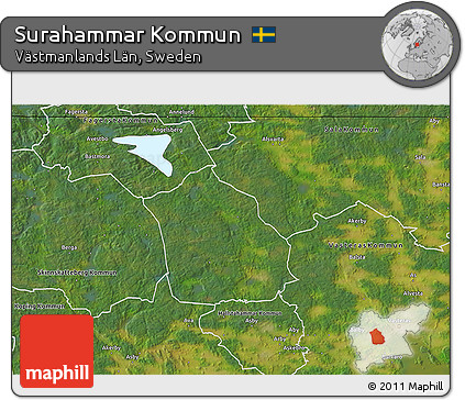 Satellite 3D Map of Surahammar Kommun