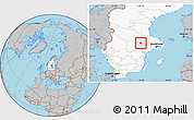 Gray Location Map of Surahammar Kommun, highlighted country