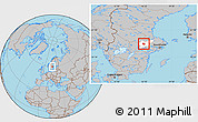 Gray Location Map of Surahammar Kommun, highlighted parent region