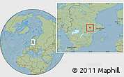 Savanna Style Location Map of Surahammar Kommun, hill shading