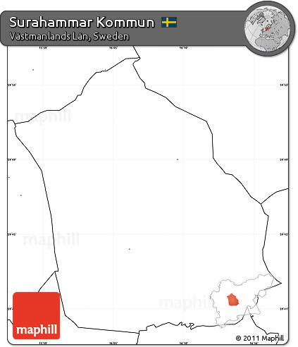 Blank Simple Map of Surahammar Kommun