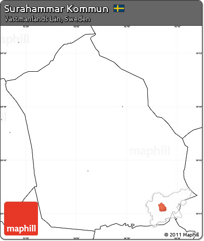 Blank Simple Map of Surahammar Kommun