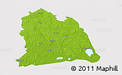 Physical 3D Map of Västeras Kommun, cropped outside